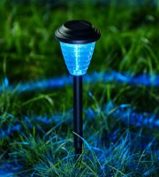 Zapichovacia solárna lampa – RGB LED – 9 x 36 cm – meniace farbu