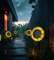 Solárny slnečnica – žltá – zapichovacia / závesná – 13 x 6,5 x 35 cm