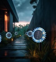 Solárny slnečnica – modrá – zapichovacia / závesná – 13 x 6,5 x 35 cm