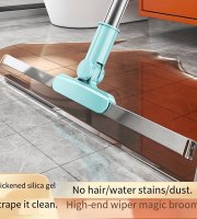 Magická metla, podlahový a okenný čistič s dvojitou škrabkou