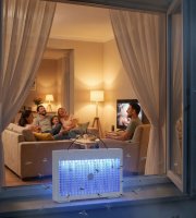 UV lapač hmyzu – Type-C – akumulátorový, zavesiteľný – biely