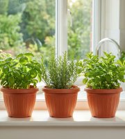 Plastový kvetináč – terakota – 20 cm