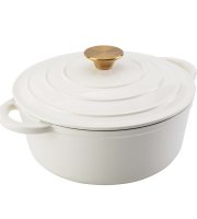 Smalťovaný liatinový hrniec 28 cm, 6L biely