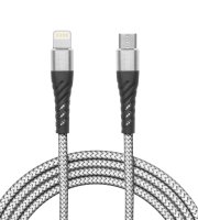 Dátový kábel - iPhone Lightning - Type-C sivý - 1 m