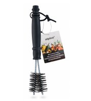 Kefa na čistenie grilu – s plastovou rukoväťou – 25 × 5 × 3 cm – čierna
