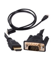 HDMI kábel so zlatým konektorom, s Full HD D-sub káblom