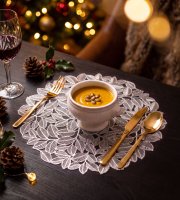 Prestieranie – strieborné – metalický efekt – okrúhle – PVC – 38 cm